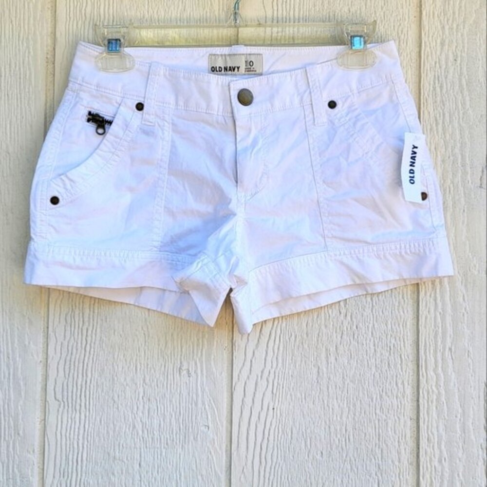 new with tags old navy white short shorts size 0.
